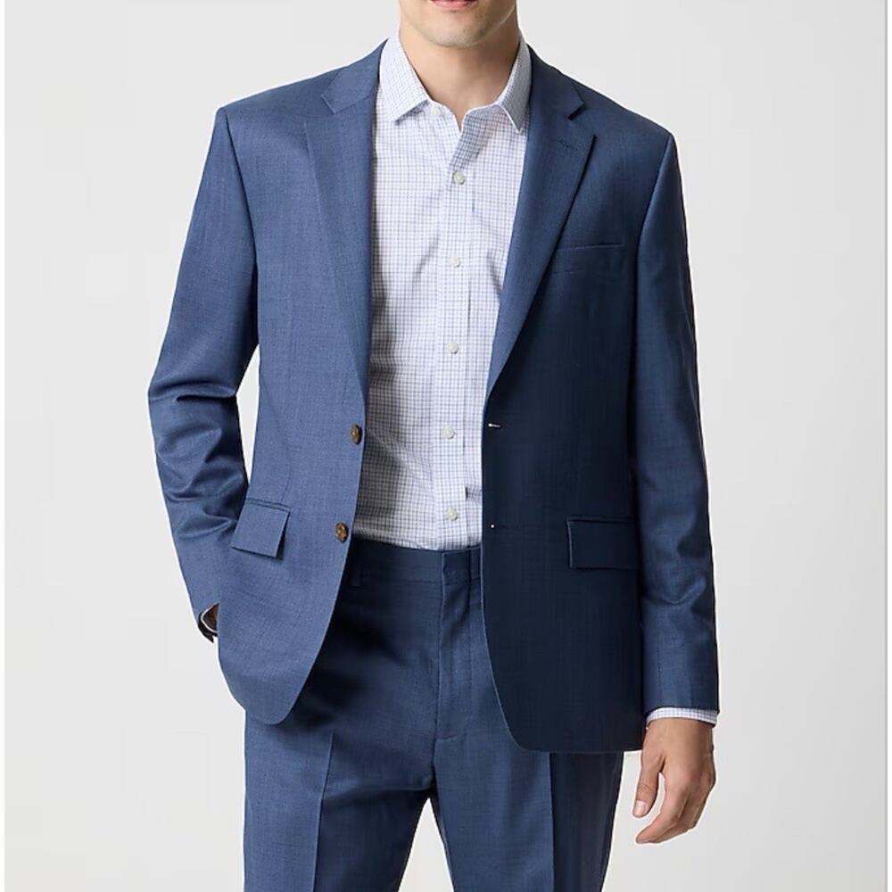 J.Crew Thompson 100% Wool Suit Blazer Blue Size 42L